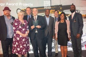 group of people standing with British Parking Award