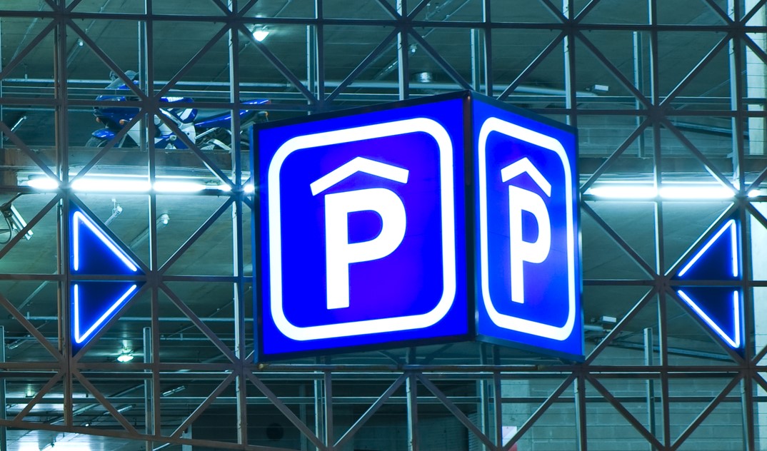 P sign for car park