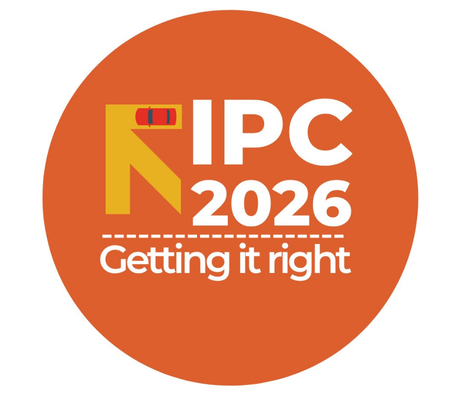 IPC conference logo on orange background